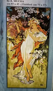 Printed needlepoint tapestry-canvas Only 60x35 Cm Mucha Krainer