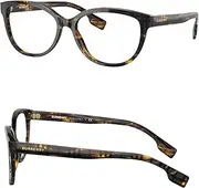 [BURBERRY] BE2357 Square Shape Acetate Eyeglasses with eSHADES Luxury Eyewear Kit Bundle, Top Check/Striped Brown Frame | Clear Lens