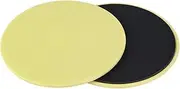 2PCS Gliding Discs Core Sliders ABS Exercise Sliding Gliding Disc Fitness Core Slider Sport Full Body Workout Small Size and Lightweight for Home Gym Yoga Pilates (Yellow)