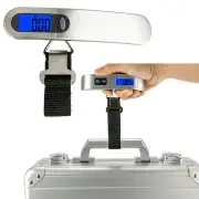 ANYGLEAM Silver Travel Luggage Digital Weighing Scale 50Kg Accurate Measure Electronic Portable Digital Display