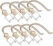 Healeved 8pcs Reusable Aroma Bottle Car Diffuser for Car Interior Decor Hanging Perfume Diffuser Pendant Essential Oil for Home Office Garden and Shop