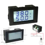 Dual Display LCD AC Ammeter Voltmeter 100A AC80-300V/AC190-450V + Transformer