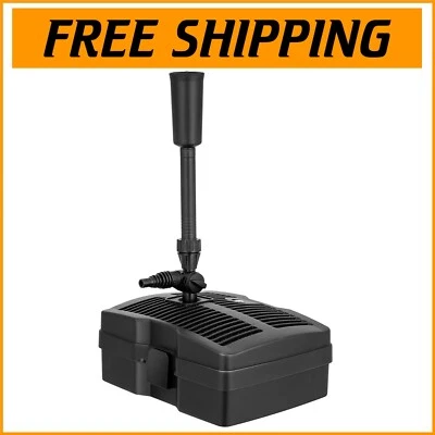 Built-In 660 GPH Fountain Pump with Sterilizer for Ponds and Water Features