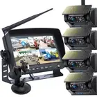 Digital Wireless 7" DVR Monitor 4x Solar Panel Magnetic Reversing Camera Trailer