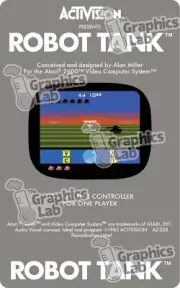 Replacement Game Cartridge Label - Activision - Robot Tank for Atari 2600