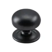 Tradco 9562+ Cupboard Knob Sheet Brass Matte Black