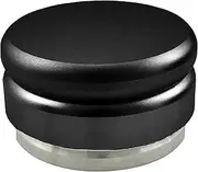 Scarlet Espresso Flat Tamper for Barista; Perfect Extraction with Portafilter Machines; for Strainers with 58 mm Diameter; Solid Design with 490 g Weight (Black)