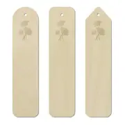 3 x 'Allium Flowers' Birch Bookmarks (BK00007439)