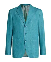 SLUB COTTON BLAZER IT52,IT50 light blue