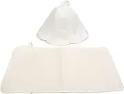 SAUNA HAT FELT PAD HEAD HAIR CAP MEN WOMEN WHITE BATH ACCESSORIES