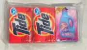 Vntg Tide Laundry Soap Single Use Box Downy. 3 pcs.