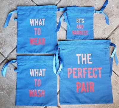 KATE SPADE THE PERFECT PAIR TRAVEL BAG SET:NWT SET OF FOUR BAGS
