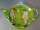 MAXWELL & WILLIAMS SUE JANSON PORCELAIN TEA BAG TIDY SKINS TOURNAMENT x 4 SJ512