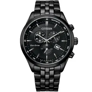 【CITIZEN 星辰】GENTS 光動能黑鋼魅力時尚腕錶-42mm(AT2145-86E)