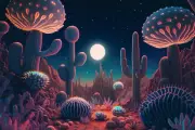Psy Cacti UV tapestry, Blacklight Reactive, Psychedelic Tapestry, Trippy DMT Art
