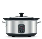 Breville Smart Temp 6L Slow Cooker Brushed Stainless Steel with Temperature IQ Technology