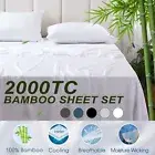 NEW 2022 Cooling 2000TC Bamboo Bed Sheet Sets All Size SIngle/Double/Queen/King