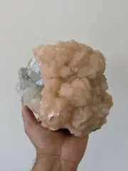 Large Green Apophyllite with Stilbite Crystal Cluster AP174