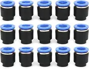 50PCs Air Pipe Plug Pneumatic Cap, Plastic Brass Quick Insert PPF Oval Release, for Hotel Use, 10mm Push Fit Female End Cap to Prevent Air or Water Leakage