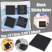 Black Sticky Notes 2.99*2.99inch 50Sheets/Pad Self-Stick Notes Pads 7W3Q ра ф ψт