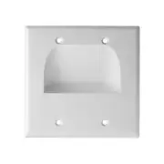 Skywalker Signature Series Inverted Dual Gang Bundled Wall Plate (White)