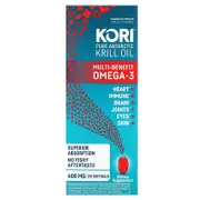 Kori, Pure Antarctic Krill Oil, Multi-Benefit Omega-3, 90 Softgels (400 mg per Softgel)