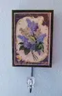 Coat Rack Wall Hook Old Fashioned Lilac Flowers with Acrylic Knob