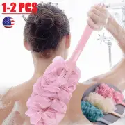 2x Shower Exfoliate Your Body with A Back Scrub Brush and A Loofah Sponge Brush