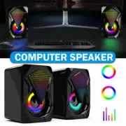 Pairs USB Powered RGB Gaming Speakers for Computer Monitor Laptop PC Desktop