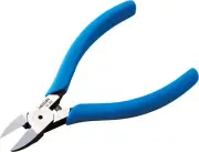 HOZAN N-023 Nipper with Coil Spring DIAGONAL CUTTER Elastomer resin grip Blue