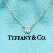 Tiffany & Co. Aquamarine By the Yard Necklace Silver March Birthstone