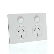 CLIPSAL SATURN ZEN Z4025-ZW - Double GPO 10Amp 250v - Zen White