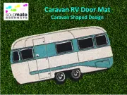 DOOR MAT CARAVAN SHAPE RV MOTORHOME 75CM 100% NATURAL COIR ACCESSORIES PARTS