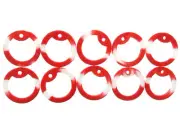 10 Canada Flag Colors Red/White Silicone Military Army Dog Tag Rubber Silencers