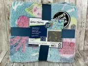 New Your Zone Mermaid Theme Throw Blanket Glows In The Dark Soft Plush 50x60
