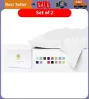 Luxor Crown Set of 2 Mulberry Silk Standard Pillowcases White Non-Slip Polyester