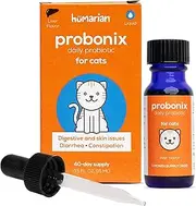 Probonix Probiotics for Cats, Organic, Non-GMO Liquid Probiotic Drops, 8 Live Probiotic Strains to Help with Digestive Issues, Inflammatory Bowel Disease, Dental Health, Allergies - Liver Flavor