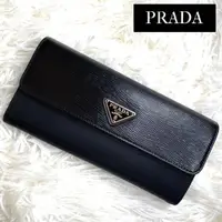 在飛比找蝦皮購物優惠-PRADA 長夾 Saffiano皮革 Tessuto Vi