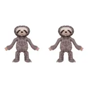 2x Mary Meyer Putty Animal Sloth 33cm Soft Plush Stuffed Animal Toy Kids 0+ Grey
