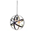 Industrial Gothic Black and Gold Globe Pendant Kitchen Lighting 11.06 in