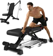 Adjustable Home Gym Weight Bench 500KG Capacity with Resistance Rope