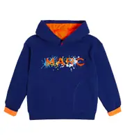 [Marc Jacobs Kids] Marc Jacobs Kids Embroidered cotton hoodie Y 3 blue