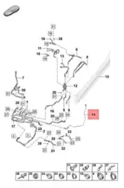 Genuine PORSCHE Taycan Y1A Coolant Pipe 9J1121554
