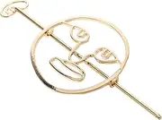 [CATIEBYE] Unique Metal Hairpin Vintage Face Clip for Women Stylish Ponytail Holder Fashion Accessory for Halloween Special Occasions