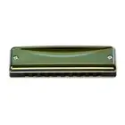 C-20 OLIVE 10 Holes Diatonic Harmonica 14 Keys Portable Beginner Harmonica - New