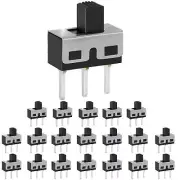 DIYhz 20Pcs Vertical Slide Switches Micro High Knob 3 Pin 2 Position 1P2T SPD...