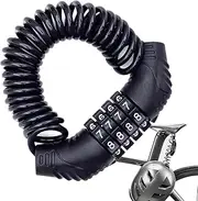 [Generic] Helmets Lock Motorcycle,Lock Cable Lock Retractable Motorcycle Lock | 4-Digital Safety Code, Adjustable Wheel Lock, Cable Locks for Motorcycle
