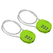 Small Combination Lock 11.8 Inch, 2 Pack 3 Digit Padlock for Gym Locker, Green