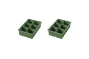 2x Tovolo Silicone King Cube Ice Tray Cubes Mould Home Kitchen Barware Pesto