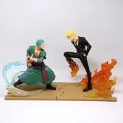 Anime One Piece Sanji Black Leg Zoro Fight Version PVC Collectible Action Figure